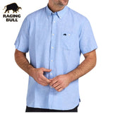 Raging Bull Classic Blue Linen S/S Shirt Blue