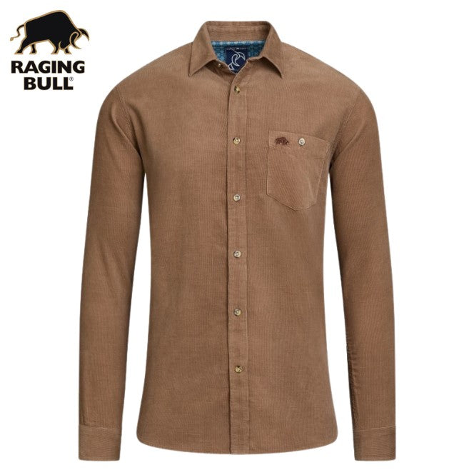 Raging Bull Soft Needle Corduroy Shirt Brown