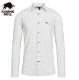 Raging Bull Brushed Country Check Shirt Beige