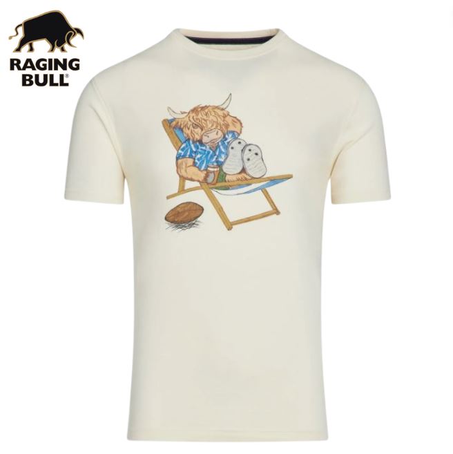 Raging Bull Deckchair Bull Cream T-Shirt Beige