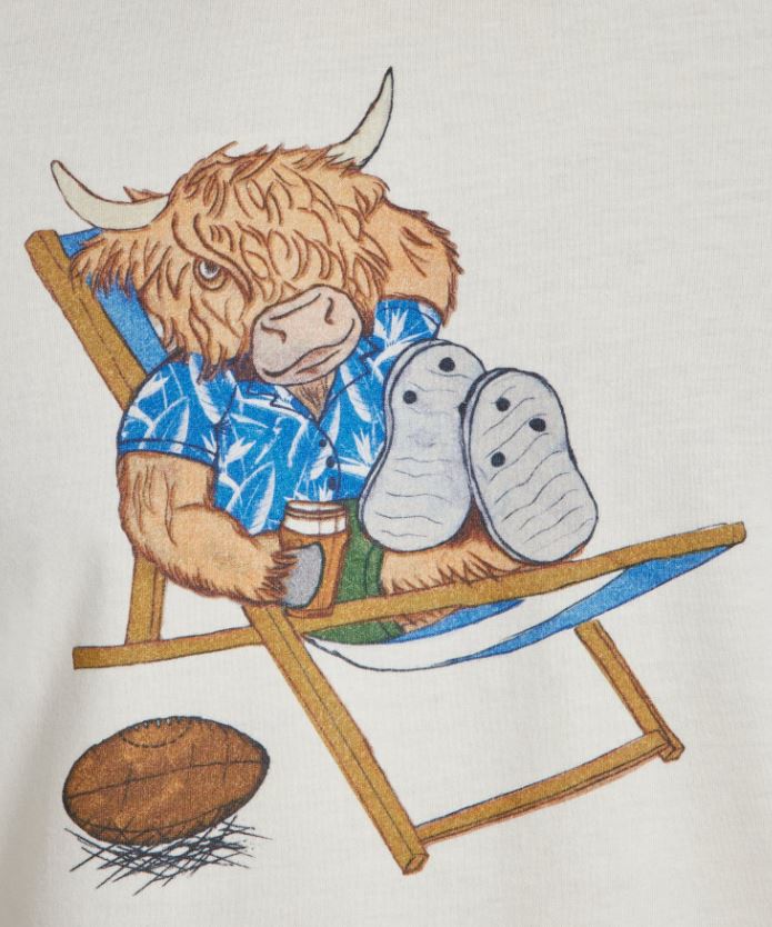 Raging Bull Deckchair Bull Cream T-Shirt Beige