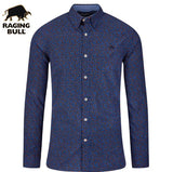 Raging Bull Ditsy Floral Print Shirt Navy