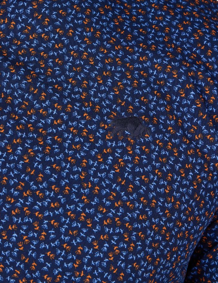 Raging Bull Ditsy Floral Print Shirt Navy