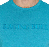 Raging Bull Embroirdered Logo T-Shirt Blue