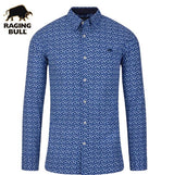 Raging Bull Floral Print Navy Shirt Navy