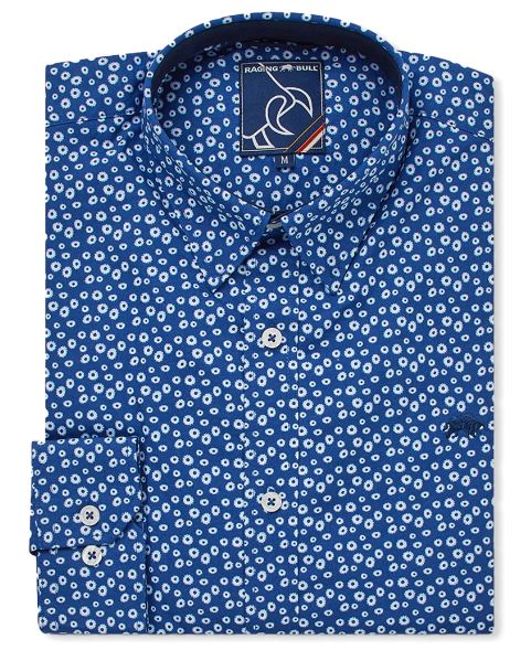 Raging Bull Floral Print Navy Shirt Navy