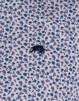 Raging Bull Flower Print Poplin Shirt Purple