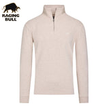 Raging Bull French Rib Quarter Zip Knit Beige