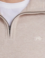 Raging Bull French Rib Quarter Zip Knit Beige