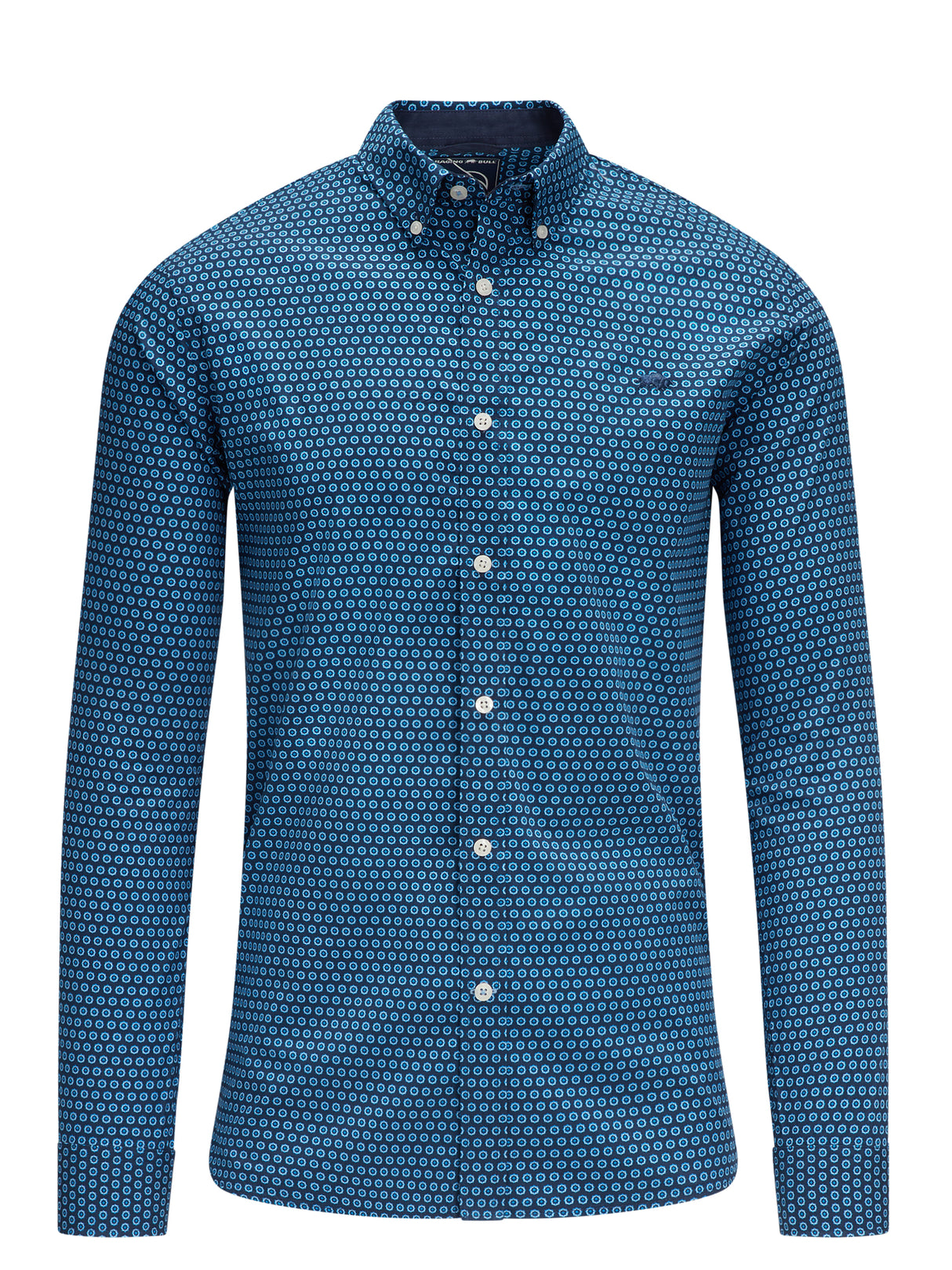 Raging Bull Geo Pattern Navy Shirt Navy