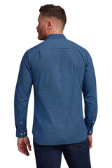 Raging Bull Geo Pattern Navy Shirt Navy