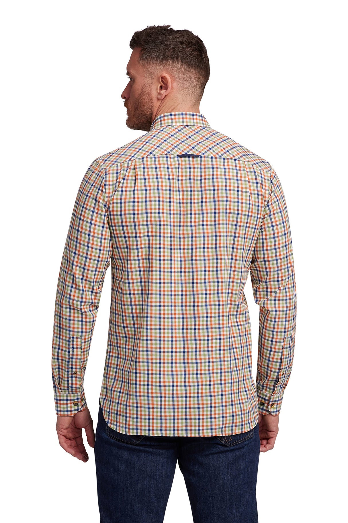 Raging Bull Gingham Orange Check Shirt Orange