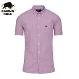 Raging Bull Graph Check Short Sleeve Red