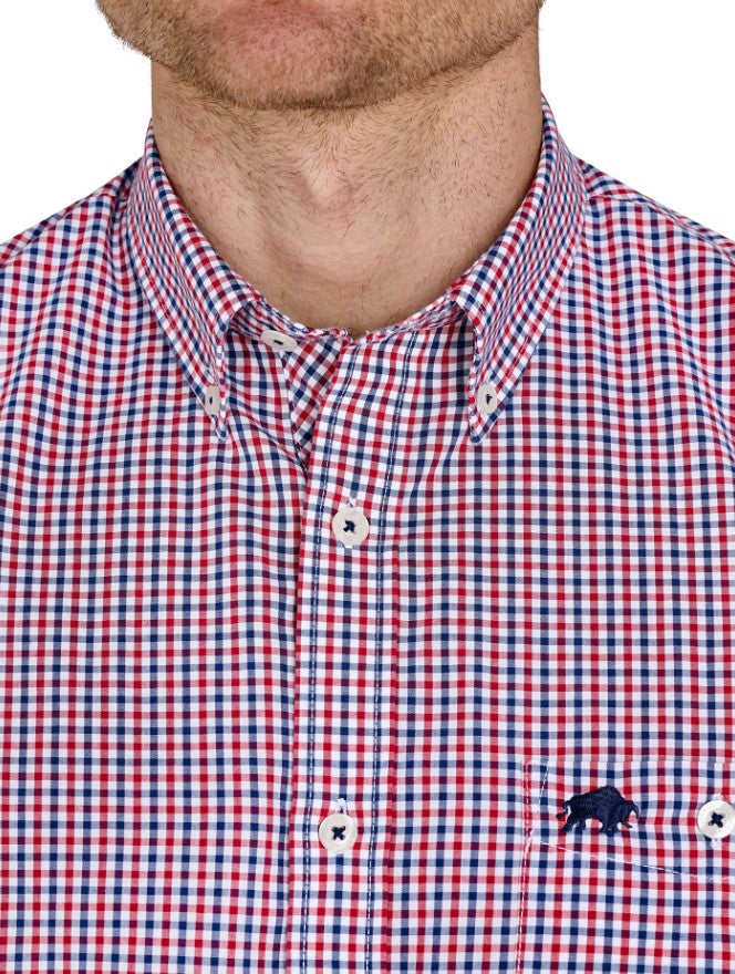 Raging Bull Graph Check Short Sleeve Red