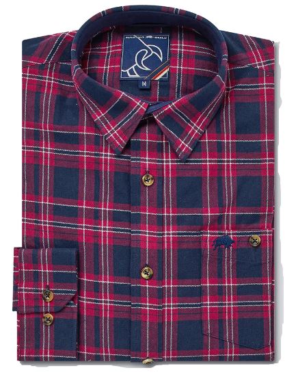 Raging Bull Heavy Twill Plaid Shirt Red