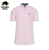 Raging Bull Short Sleeve Linen Shirt Pink