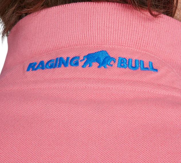 Raging Bull Organic Pink Polo Shirt Pink