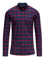 Raging Bull Oxford Red Check Shirt Red