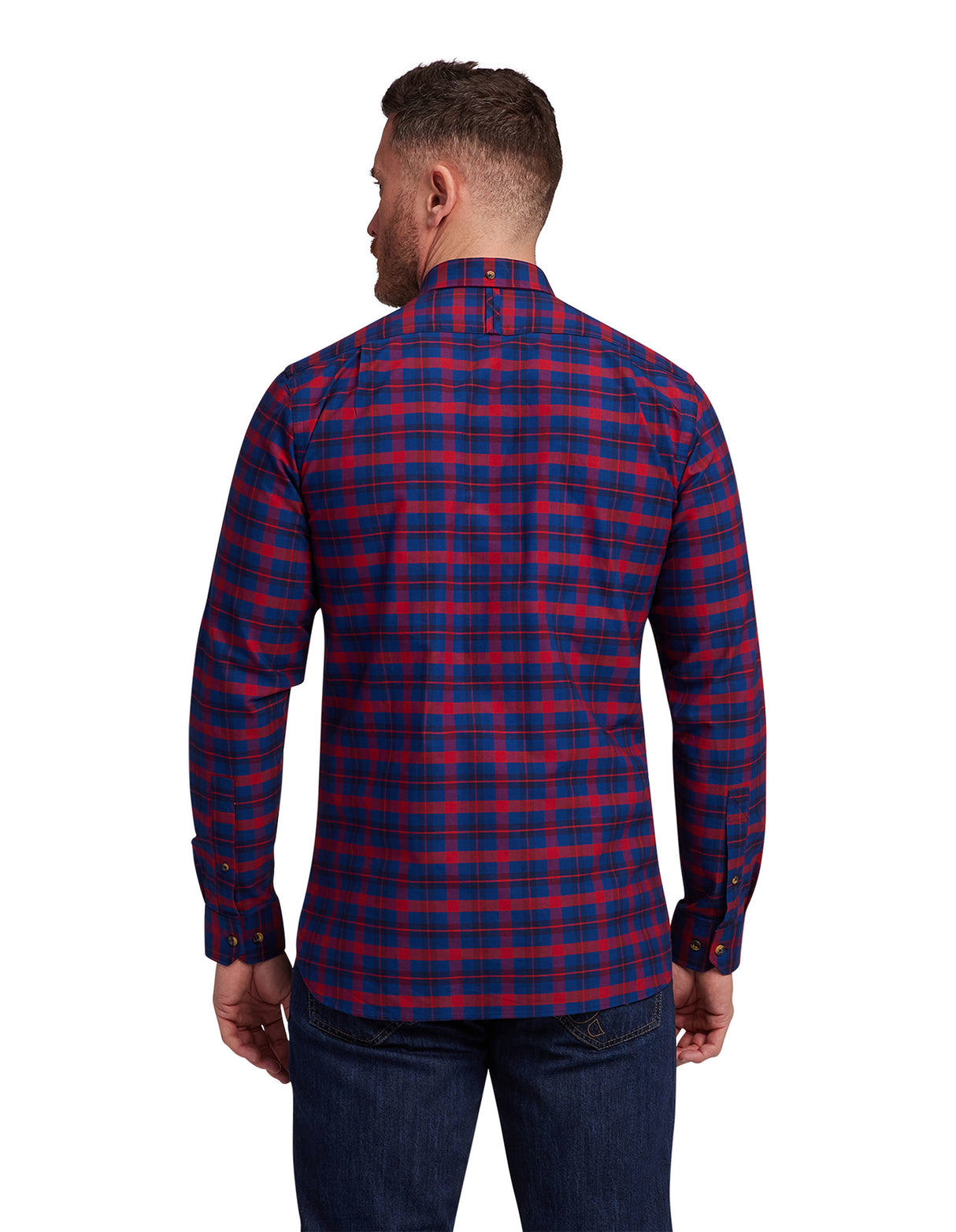 Raging Bull Oxford Red Check Shirt Red