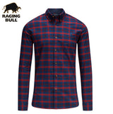 Raging Bull Oxford Red Check Shirt Red