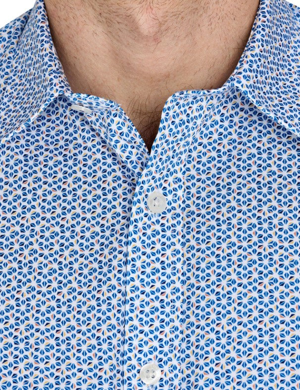 Raging Bull Pentagon Pattern Shirt White