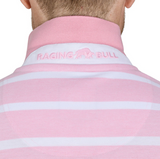 Raging Bull Birdseye Stripe Pique Polo Pink