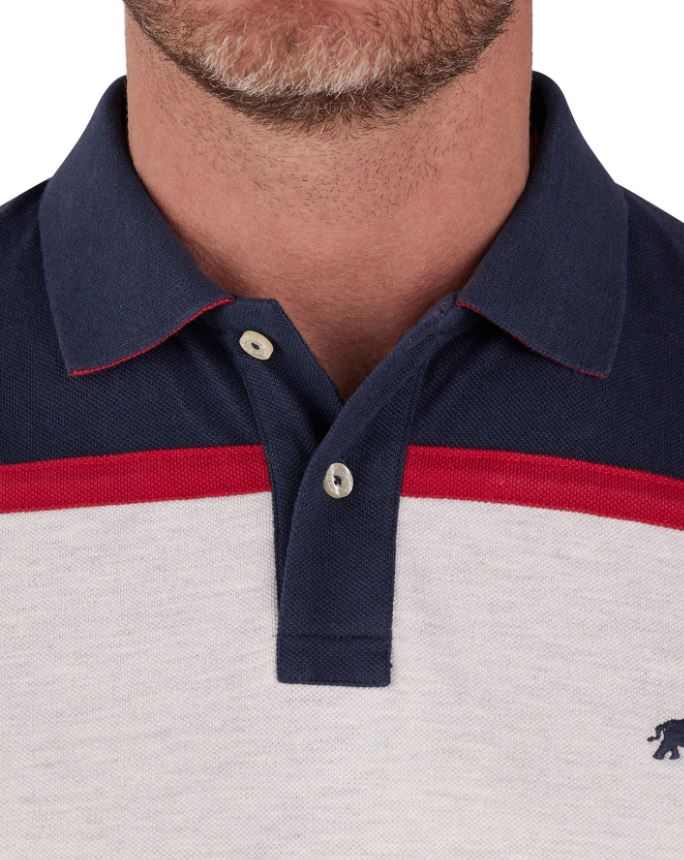 Raging Bull Pique Cut & Sew Polo Shirt Navy