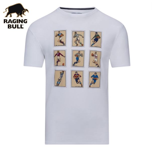 Raging Bull Vintage Rugby White Tee White