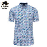 Raging Bull Flower Print Purple Shirt Purple