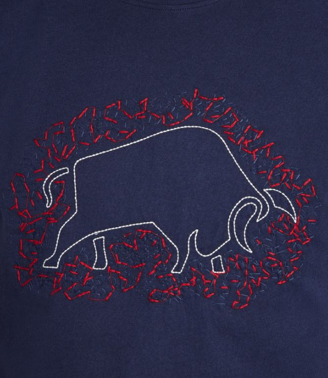 Raging Bull Scatter Stitch Navy T-Shirt Navy