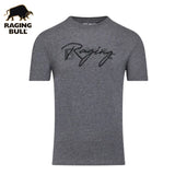 Raging Bull Script Logo Charcoal T-Shirt Grey