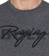 Raging Bull Script Logo Charcoal T-Shirt Grey