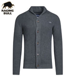Raging Bull Shawl Button Cardigan Grey