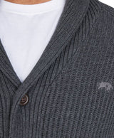 Raging Bull Shawl Button Cardigan Grey