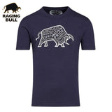 Raging Bull Word Bull Outline T-Shirt Navy