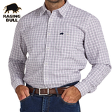Raging Bull Brushed Twill Check Shirt Purple