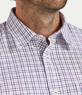 Raging Bull Brushed Twill Check Shirt Purple