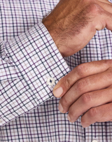 Raging Bull Brushed Twill Check Shirt Purple