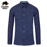 Raging Bull Ditsy Floral Print Shirt Navy