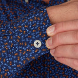 Raging Bull Ditsy Floral Print Shirt Navy