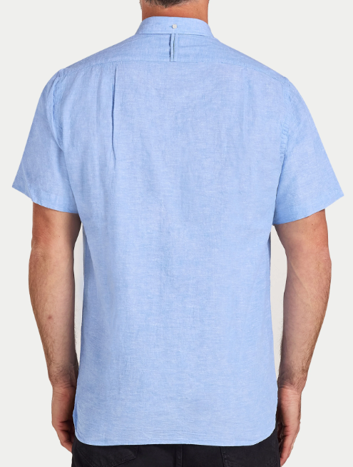 Raging Bull Classic Blue Linen S/S Shirt Blue