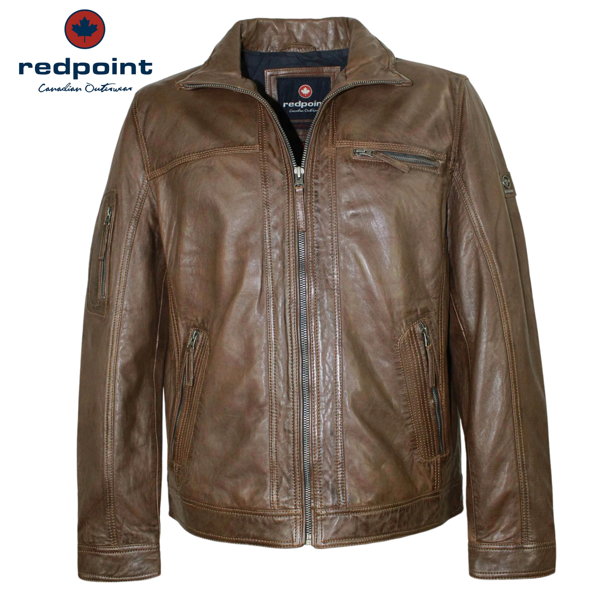 Redpoint Brice Tobacco Leather Jacket Brown