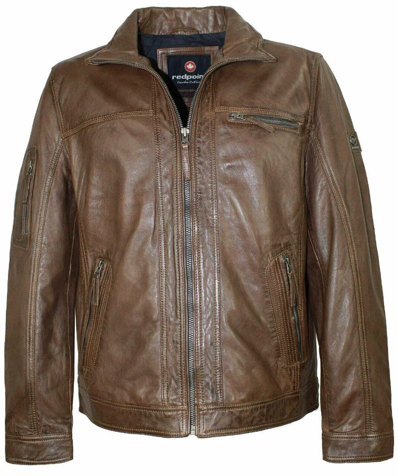 Redpoint Brice Tobacco Leather Jacket Brown