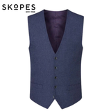 Skopes Ruthin Blue X-Long Waistcoat Blue