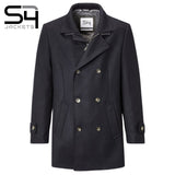 S4 George Wool Double Breasted Coat Navy