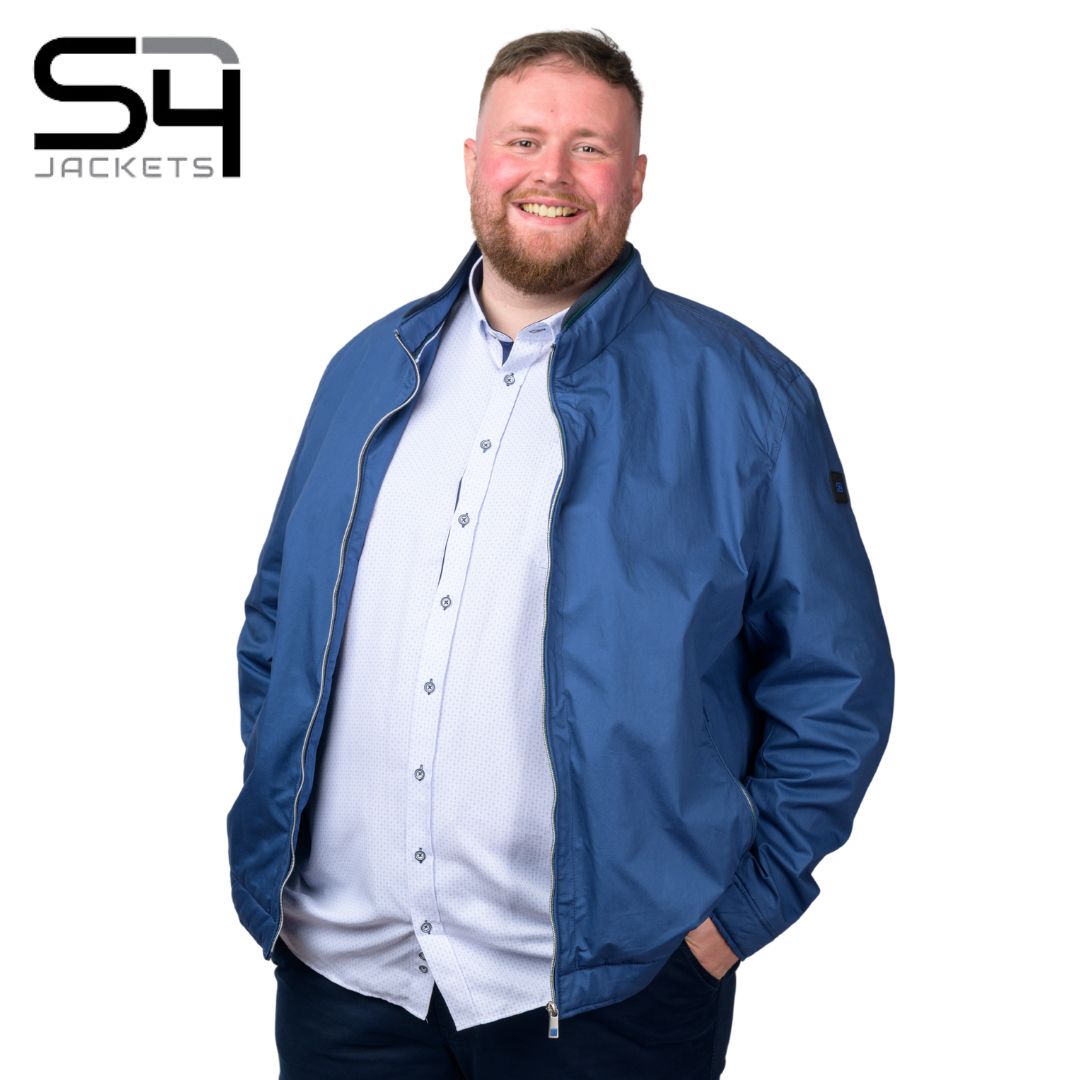 S4 Kos Full Zip Harrington Jacket Blue