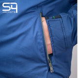 S4 Kos Full Zip Harrington Jacket Blue