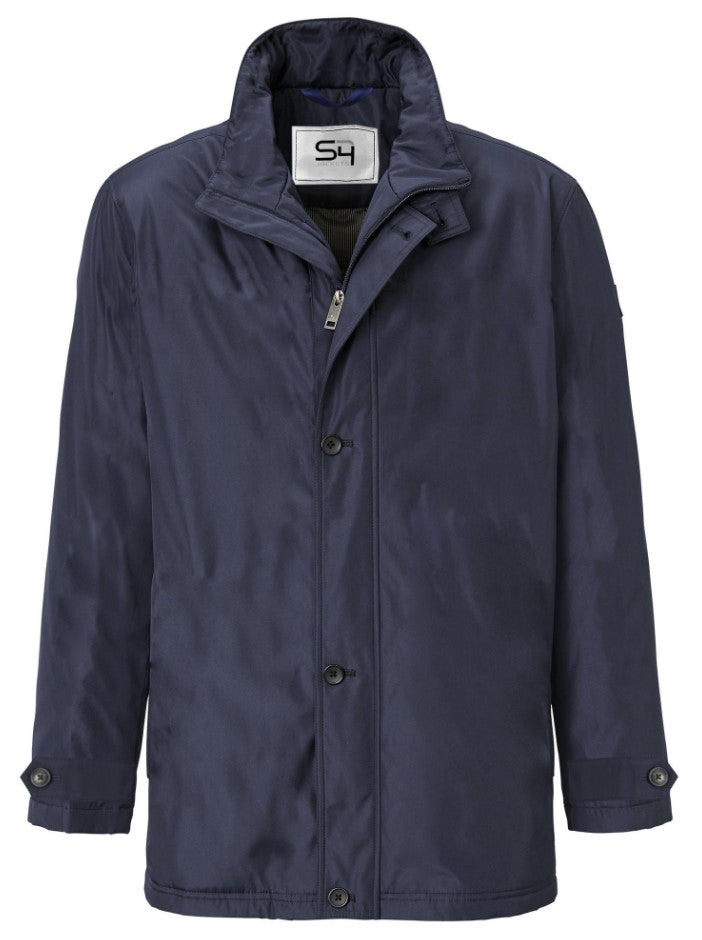 S4 North Star Navy Zip Trench Coat Navy
