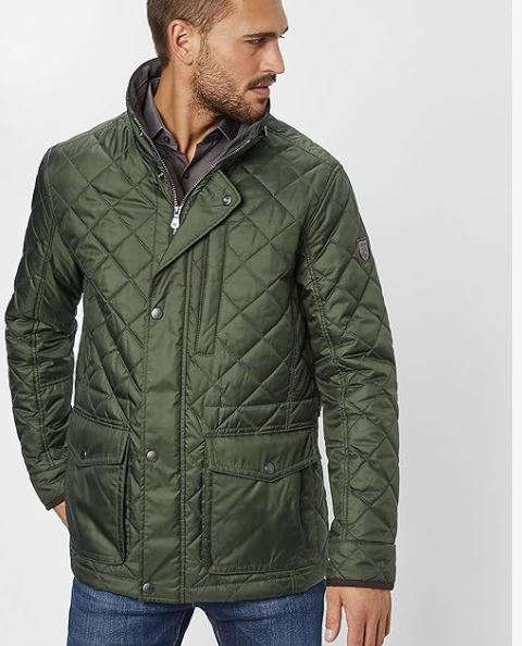 S4 Vegas Quilted Forest Green Jacket Green