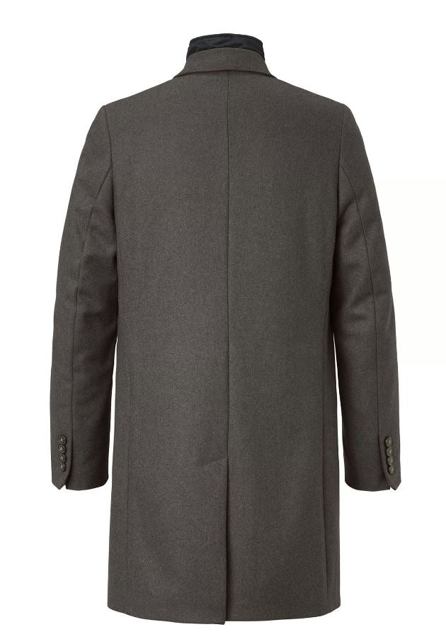 S4 X-Tall Leonardo Grey Wool Overcoat Grey